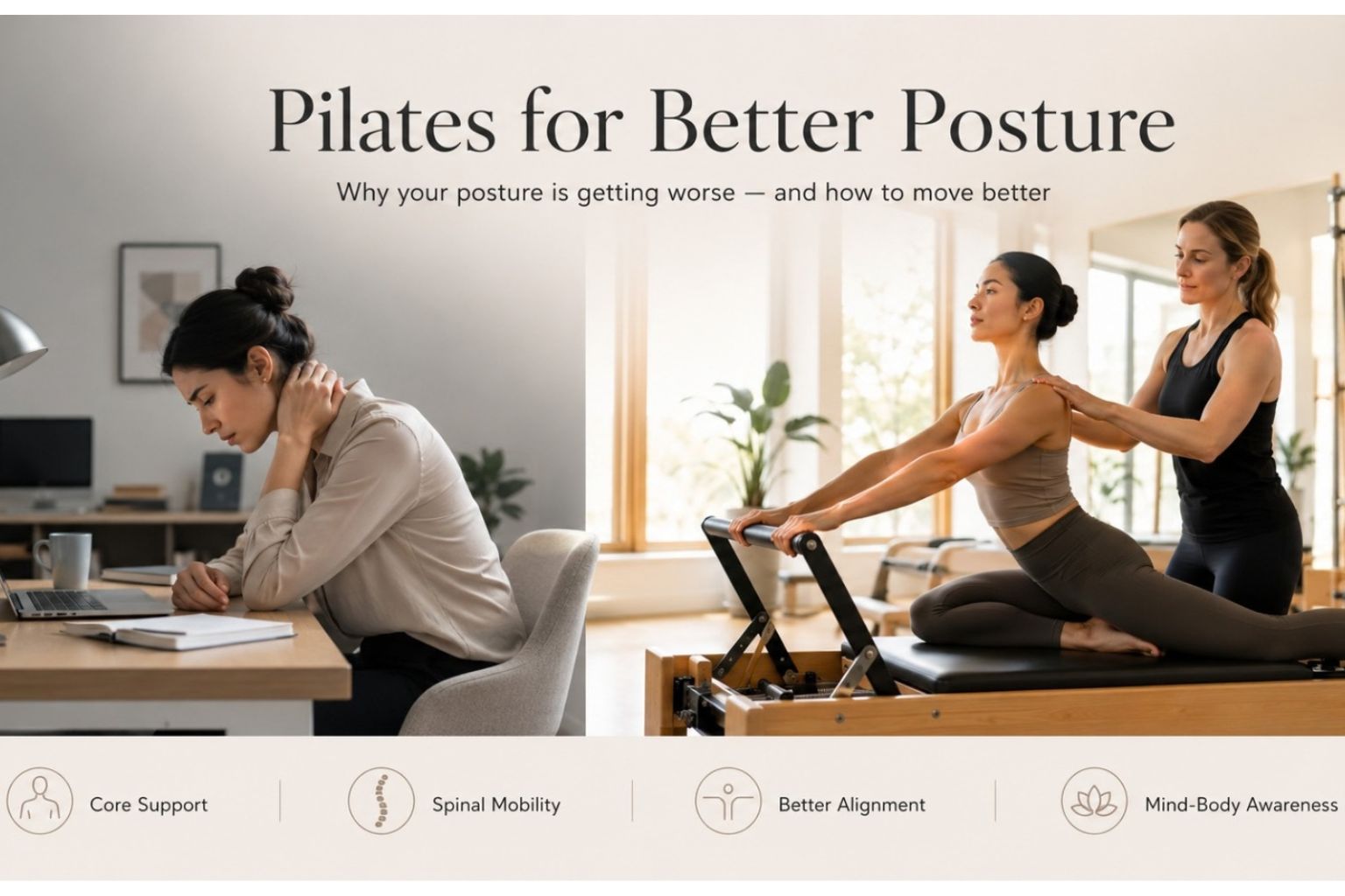 Pilates for Better Posture: Why Your Posture Is Getting Worse - and How to Move Better